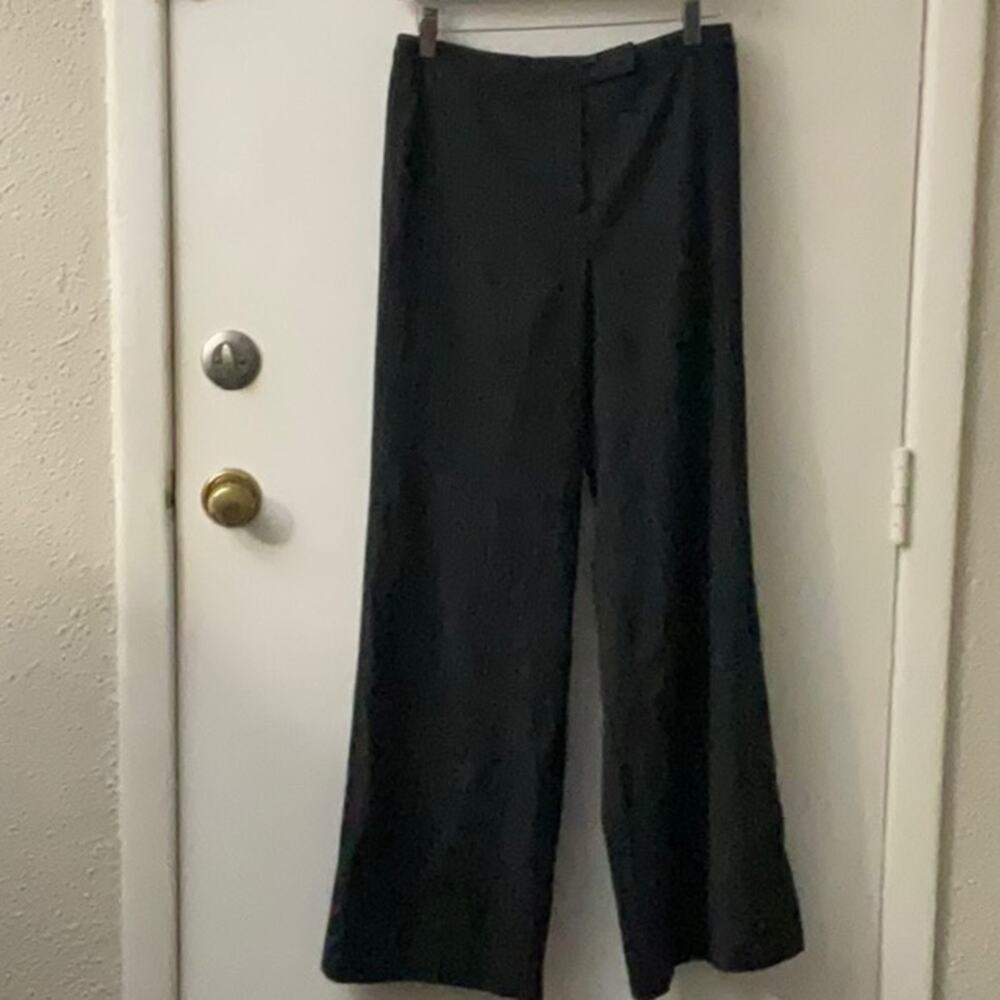 Larry Levine Black Pinstripe Pants 4 Corporate Siren Academia Prints Normcore